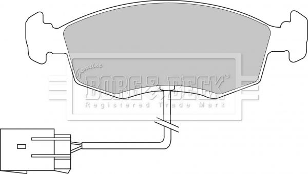 BORG & BECK Комплект тормозных колодок, дисковый тормоз BBP1070